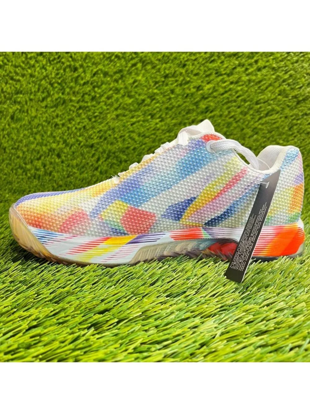 Nobull Outwork Edge Womens Size 7 White Orange Training Shoes Sneakers